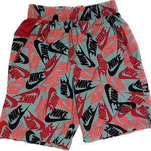 Nike Boys Multi-Colored Logo Swim Trunks